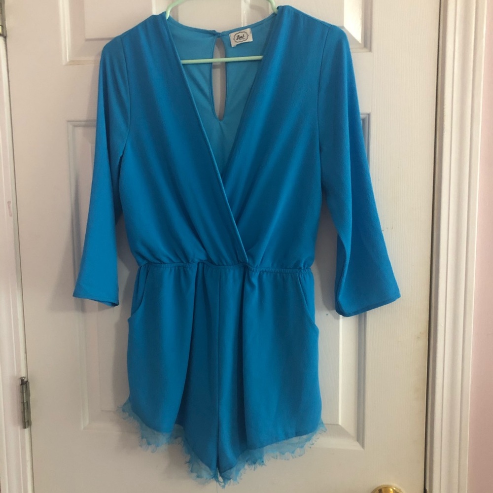 Blue boutique romper
